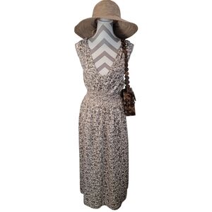 NEW Old Navy Waist Defined Floral Sleeveless V Neck Smocked Summer Dress Sz XL